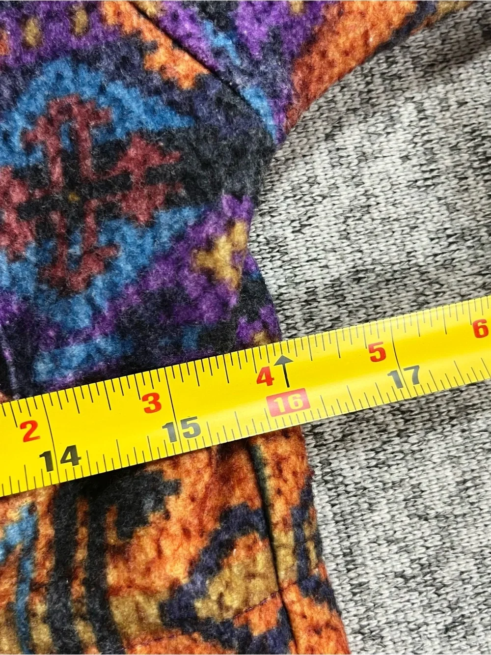 Vintage-Inspired Purple & Orange Patterned Women's Coat